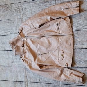 Forever 21 pink faux leather jacket Small
